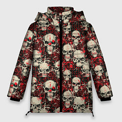 Куртка зимняя женская Кровавые Черепа Skulls, цвет: 3D-светло-серый