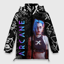 Куртка зимняя женская JINX ARCANE, цвет: 3D-черный