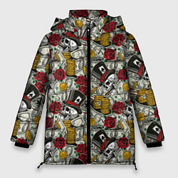 Куртка зимняя женская Азартные Игры Казино, цвет: 3D-светло-серый