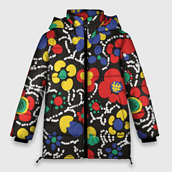 Куртка зимняя женская Узор Цветочный сон, цвет: 3D-светло-серый