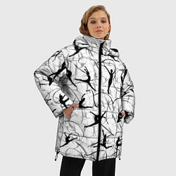 Куртка зимняя женская Воздушная акробатика Паттерн, цвет: 3D-красный — фото 2