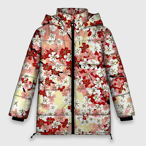 Женская зимняя куртка Цветущая весна / 3D-Черный – фото 1