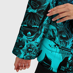 Куртка зимняя женская AHEGAO NEON GIRL НЕОНОВЫЙ АХЕГАО, цвет: 3D-черный — фото 2