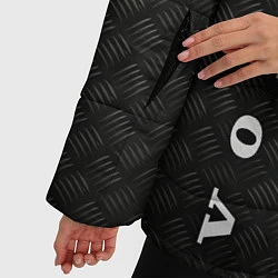 Куртка зимняя женская Логотип VOLVO на металле, цвет: 3D-черный — фото 2