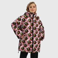 Куртка зимняя женская БИАТЛОН ЛОГО ПАТТЕРН, цвет: 3D-красный — фото 2