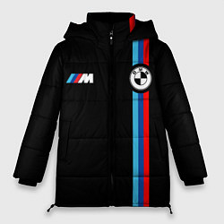Куртка зимняя женская БМВ 3 STRIPE BMW, цвет: 3D-красный