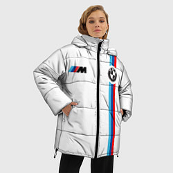 Куртка зимняя женская БМВ 3 STRIPE BMW WHITE, цвет: 3D-черный — фото 2