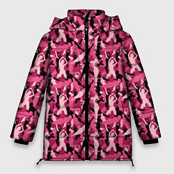 Куртка зимняя женская Стриптиз девушки, цвет: 3D-черный