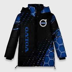 Куртка зимняя женская Volvo - Вольво Sport соты, цвет: 3D-черный