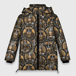 Куртка зимняя женская Викинги Варяги, цвет: 3D-светло-серый