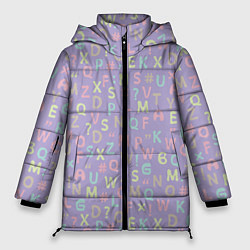 Женская зимняя куртка Разноцветные буквы