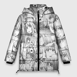 Куртка зимняя женская Волчица и пряности pattern, цвет: 3D-светло-серый