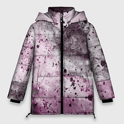 Куртка зимняя женская Гранж Разводы и брызги краски, цвет: 3D-черный
