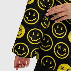 Куртка зимняя женская Nirvana смайлики, цвет: 3D-черный — фото 2