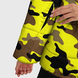 Куртка зимняя женская Камуфляж Жёлто-Коричневый, цвет: 3D-черный — фото 2