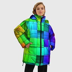Куртка зимняя женская Color geometrics pattern Vanguard, цвет: 3D-черный — фото 2