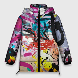 Куртка зимняя женская Граффити Vanguard pattern, цвет: 3D-черный