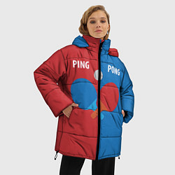 Куртка зимняя женская PING PONG теннис, цвет: 3D-красный — фото 2