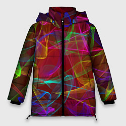 Куртка зимняя женская Color neon pattern Vanguard, цвет: 3D-красный