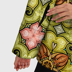 Куртка зимняя женская Калейдоскоп элементы текстура, цвет: 3D-красный — фото 2