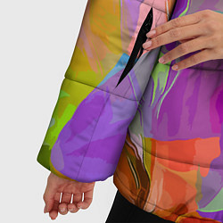 Куртка зимняя женская Abstract color pattern Summer 2022, цвет: 3D-черный — фото 2