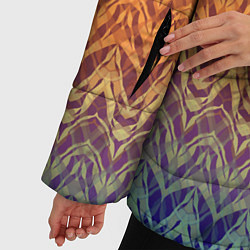Куртка зимняя женская Модный современный узор зигзаг, цвет: 3D-черный — фото 2