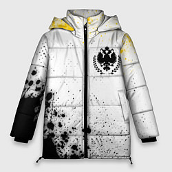 Куртка зимняя женская RUSSIAN EMPIRE - ГЕРБ Брызги, цвет: 3D-черный