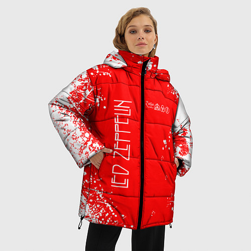 Женская зимняя куртка ЛЕД ЗЕППЕЛИН LED ZEPPELIN / 3D-Светло-серый – фото 3