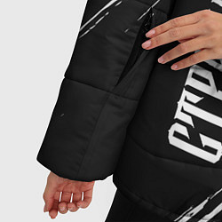 Куртка зимняя женская СТРАХА НЕТ - СИМВОЛ ВЕЛЕСА - Краска, цвет: 3D-черный — фото 2
