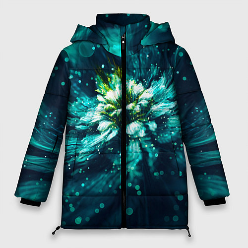 Женская зимняя куртка Цветок с пандоры / 3D-Черный – фото 1