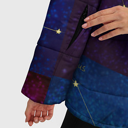 Куртка зимняя женская Самые известные созвездия Северного полушария лето, цвет: 3D-черный — фото 2