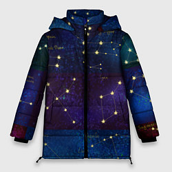 Куртка зимняя женская Самые известные созвездия Северного полушария лето, цвет: 3D-черный