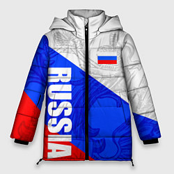 Куртка зимняя женская RUSSIA - SPORTWEAR - ТРИКОЛОР, цвет: 3D-черный