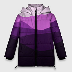 Женская зимняя куртка Фиолетовый градиент горы абстракция