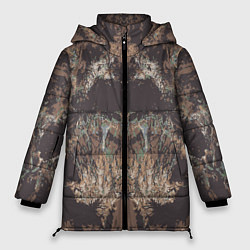 Женская зимняя куртка Абстрактный графический узор,коричневого цвета Abs