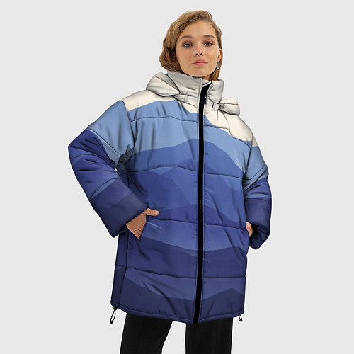 Женская зимняя куртка Нежность Природа / 3D-Светло-серый – фото 3