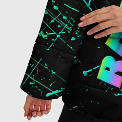 Куртка зимняя женская ROBLOX неоновый логотип, цвет: 3D-черный — фото 2