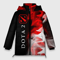 Куртка зимняя женская DOTA 2 Пламя Вертикально, цвет: 3D-черный