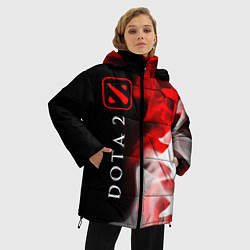 Куртка зимняя женская DOTA 2 Пламя Вертикально, цвет: 3D-черный — фото 2