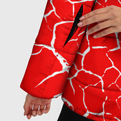 Куртка зимняя женская CHICAGO BULLS ЧИКАГО БУЛЛС ТРЕЩИНЫ, цвет: 3D-светло-серый — фото 2