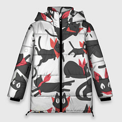 Женская зимняя куртка Котики - арт