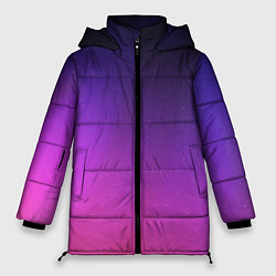 Куртка зимняя женская Розовофиолетовый градиент, цвет: 3D-черный