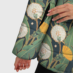 Куртка зимняя женская Цветение одуванчиков, цвет: 3D-черный — фото 2