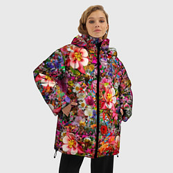 Куртка зимняя женская САД В ЦВЕТУ, цвет: 3D-красный — фото 2
