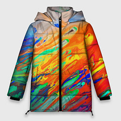Куртка зимняя женская Буйство красок Лето Riot of colors Summer, цвет: 3D-черный