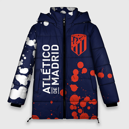 Женская зимняя куртка ATLETICO MADRID Брызги / 3D-Черный – фото 1