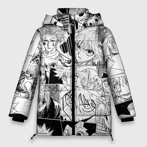 Женская зимняя куртка Hunter x Hunter pattern / 3D-Черный – фото 1