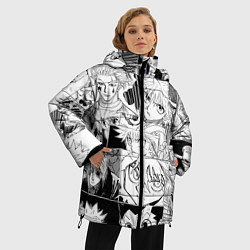 Куртка зимняя женская Hunter x Hunter pattern, цвет: 3D-светло-серый — фото 2