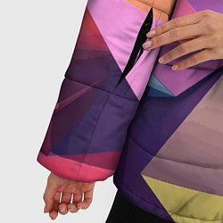 Куртка зимняя женская Geometric 3 D abstraction Геометрическая трехмерна, цвет: 3D-красный — фото 2