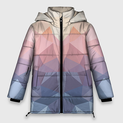 Женская зимняя куртка Полигональная свежесть 2022 / 3D-Черный – фото 1